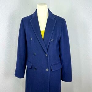 Lauren Ralph Lauren Double Breasted Coat Wool Cashmere Women Medium Trench